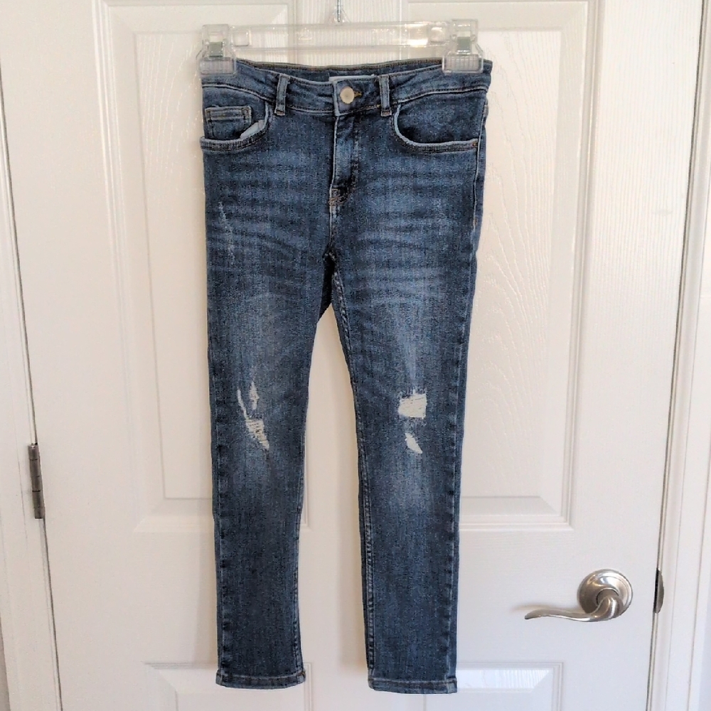 Zara Girls Distressed Skinny Jeans - 9